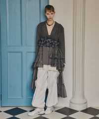 【予約開始待ち】アシンメトリーチュールドッキングテーラードJK