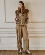 【予約10%OFF】【J1U by LA BELE ETUDE】2WAYボリュームギャザーチュールノースリーブジャケット