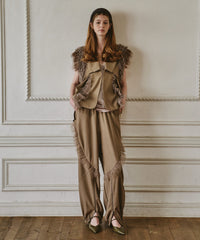 【予約10%OFF】【J1U by LA BELE ETUDE】2WAYボリュームギャザーチュールノースリーブジャケット