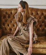 【予約10%OFF】【J1U by LA BELE ETUDE】2WAYボリュームギャザーチュールノースリーブジャケット