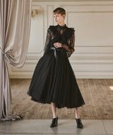 【予約開始待ち】2WAYリブスーパーボリュームチュールスカート