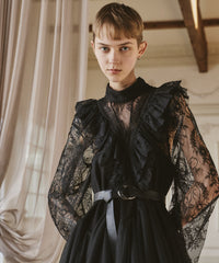 【予約】2WAY総レースVネックオーバーTOPS