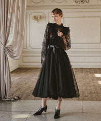 【予約開始待ち】2WAYリブスーパーボリュームチュールスカート