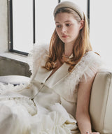 【予約】【J1U by LA BELE ETUDE】2WAYボリュームギャザーチュールノースリーブジャケット