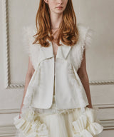 【予約】【J1U by LA BELE ETUDE】2WAYボリュームギャザーチュールノースリーブジャケット