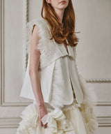 【予約】【J1U by LA BELE ETUDE】2WAYボリュームギャザーチュールノースリーブジャケット