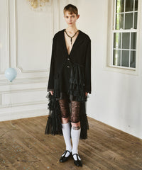 【予約開始待ち】アシンメトリーチュールドッキングテーラードJK