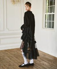 【予約開始待ち】アシンメトリーチュールドッキングテーラードJK