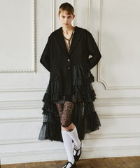 【予約開始待ち】アシンメトリーチュールドッキングテーラードJK