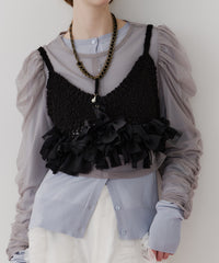 【予約】【J1U by LA BELLE ETUDE】シアーチュールSETカーディガン