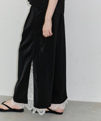 【予約開始待ち】深スリットコンシール×レースデザインワイドPT