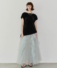 【予約開始待ち】2wayシアーベロアアシンメトリーTOPS