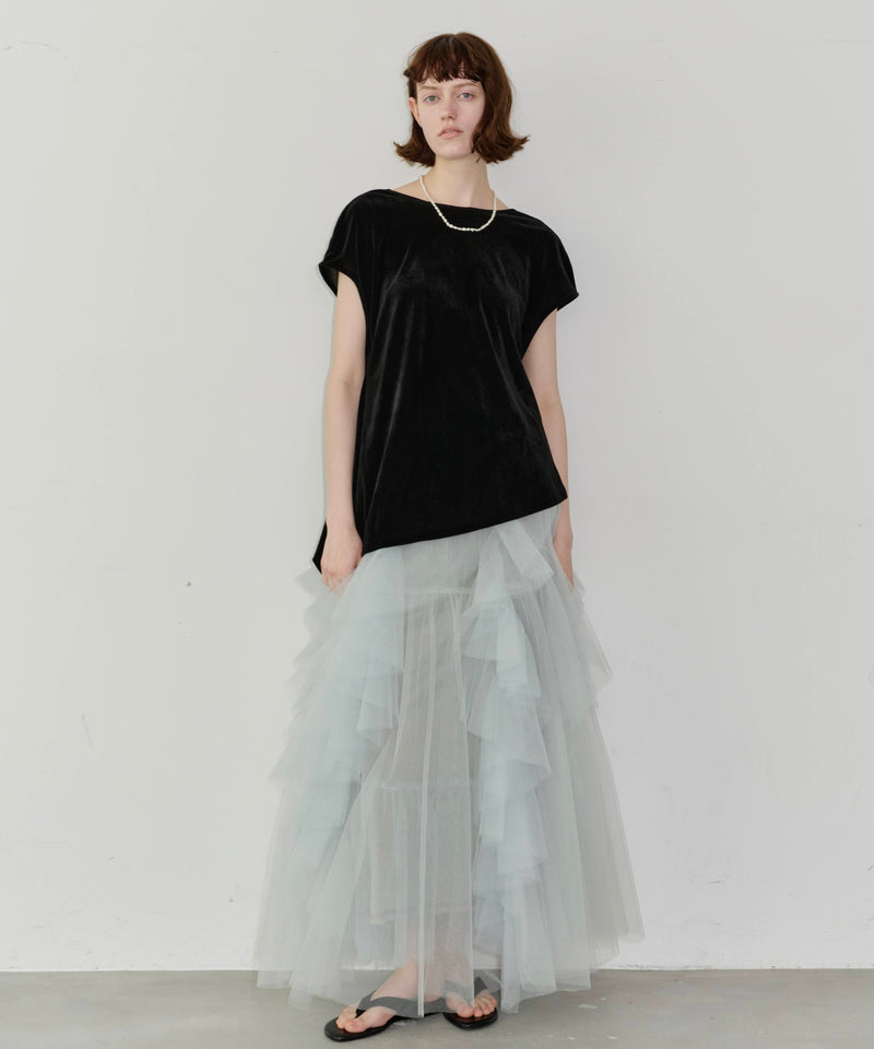 予約】2wayシアーベロアアシンメトリーTOPS – LA BELLE ETUDE online store