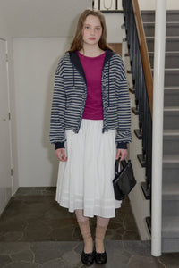 【GIUNON】scallop pile puff t-shirt / スカラップパイルパフTシャツ