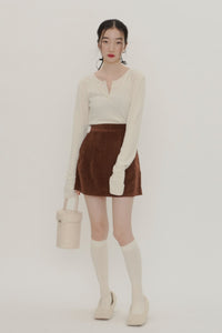 【GIUNON】long sleeve rib tops / ロングスリーブリブトップス
