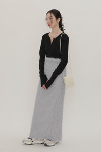 【GIUNON】long sleeve rib tops / ロングスリーブリブトップス