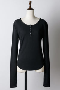 【GIUNON】long sleeve rib tops / ロングスリーブリブトップス