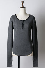 【GIUNON】long sleeve rib tops / ロングスリーブリブトップス