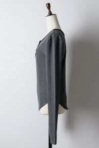 【GIUNON】long sleeve rib tops / ロングスリーブリブトップス