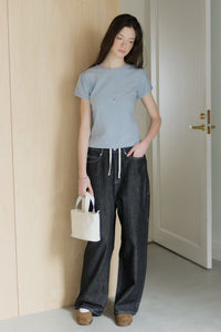 【GIUNON】scallop pile puff t-shirt / スカラップパイルパフTシャツ
