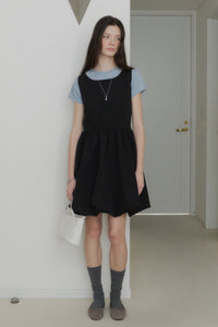 【GIUNON】scallop pile puff t-shirt / スカラップパイルパフTシャツ