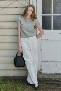 【GIUNON】scallop pile puff t-shirt / スカラップパイルパフTシャツ
