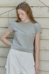 【GIUNON】scallop pile puff t-shirt / スカラップパイルパフTシャツ
