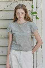 【GIUNON】scallop pile puff t-shirt / スカラップパイルパフTシャツ