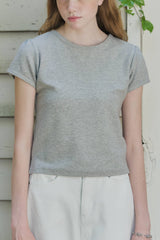 【GIUNON】scallop pile puff t-shirt / スカラップパイルパフTシャツ