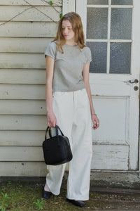 【GIUNON】scallop pile puff t-shirt / スカラップパイルパフTシャツ