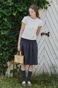 【GIUNON】scallop pile puff t-shirt / スカラップパイルパフTシャツ