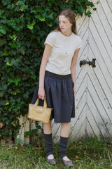 【GIUNON】scallop pile puff t-shirt / スカラップパイルパフTシャツ