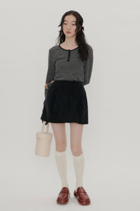 【GIUNON】long sleeve rib tops / ロングスリーブリブトップス