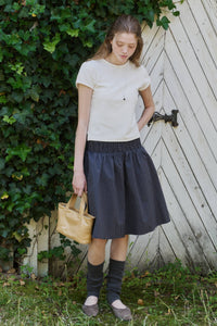 【GIUNON】scallop pile puff t-shirt / スカラップパイルパフTシャツ