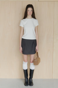 【GIUNON】scallop pile puff t-shirt / スカラップパイルパフTシャツ