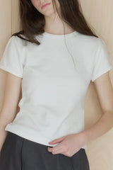 【GIUNON】scallop pile puff t-shirt / スカラップパイルパフTシャツ