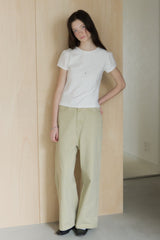 【GIUNON】scallop pile puff t-shirt / スカラップパイルパフTシャツ