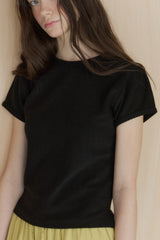 【GIUNON】scallop pile puff t-shirt / スカラップパイルパフTシャツ