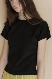 【GIUNON】scallop pile puff t-shirt / スカラップパイルパフTシャツ