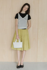 【GIUNON】scallop pile puff t-shirt / スカラップパイルパフTシャツ