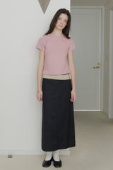 【GIUNON】scallop pile puff t-shirt / スカラップパイルパフTシャツ