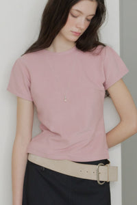 【GIUNON】scallop pile puff t-shirt / スカラップパイルパフTシャツ
