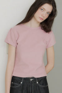 【GIUNON】scallop pile puff t-shirt / スカラップパイルパフTシャツ