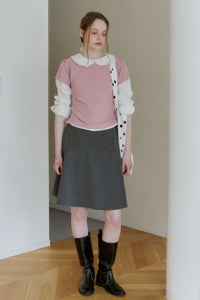 【GIUNON】scallop pile puff t-shirt / スカラップパイルパフTシャツ