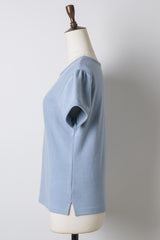【GIUNON】scallop pile puff t-shirt / スカラップパイルパフTシャツ