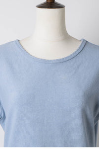 【GIUNON】scallop pile puff t-shirt / スカラップパイルパフTシャツ
