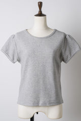 【GIUNON】scallop pile puff t-shirt / スカラップパイルパフTシャツ