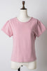 【GIUNON】scallop pile puff t-shirt / スカラップパイルパフTシャツ