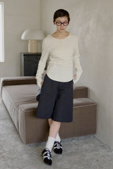 【GIUNON】long sleeve rib tops / ロングスリーブリブトップス