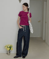 【GIUNON】wide stitch adjustable denim / ワイドステッチアジャスタブルデニム